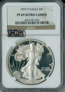 1997 P �V���o�[ �C�[�O�� NGC PF69 UCAM 2nd �ō����O���[�h MAC �X�|�b�g���X�B