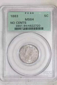 1883 �Z���g�Ȃ� ���o�e�B V �j�b�P�� PCGS ���ɗǍD!