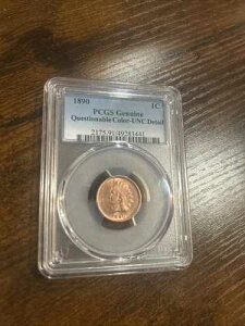 1890�N�C���f�B�A���w�b�h 1�Z���g PCGS �N�G�X�`���i�u���J���[ UNC �ڍ�