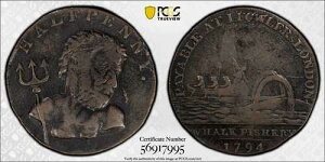 1794�N �~�h���Z�b�N�X�E�t�@�E���[�̕ߌ~���� 1/2�y�j�[�g�[�N�� DH306 PCGS VF20