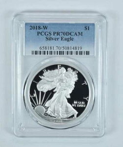 PR70 2018-W DCAM �A�����J���V���o�[�C�[�O�� PCGS �u���[���x��