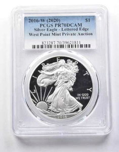 PR70DCAM 2016-W (2020) �A�����J���V���o�[�C�[�O�� WP �~���g �v���C�x�[�g�I�[�N�V���� PCGS *8727