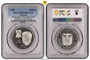 �p�i�} 1�o���{�A �v���[�t�R�C�� 1988�N �W�����EF�E�P�l�f�B X#12 Cu-Ni PCGS �O���[�f�B���O PR66