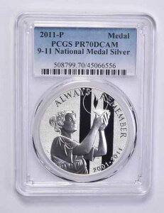 PR70 2011-P DCAM �i�V���i�� 9��11���L�O �V���o�[���_�� PCGS