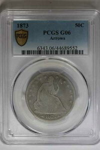 1873 .50 PCGS G06 ARROWS 1800�N��̃n�[�t�h���A���R�̏��_���̃n�[�t�h��