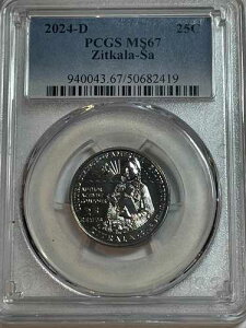 2024 D Zitkala Sa 25�Z���g PCGS MS67 �A�����J���E�E�B�����Y�E�N�H�[�^�[