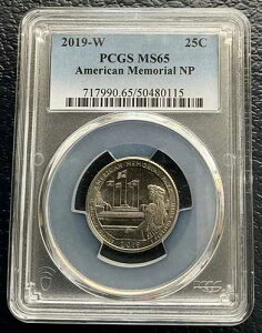 2019 W �A�����J���������A�� NP ATB �N�H�[�^�[ 25�Z���g PCGS MS65 �E�F�X�g�|�C���g UNC �ᒒ��