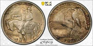 1925�N �X�g�[���}�E���e�� �V���o�[ �L�O�n�[�t�h�� PCGS UNC �ڍ�