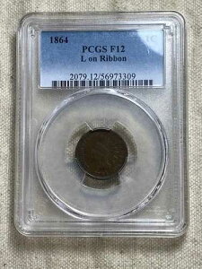 1864�N ���{���t�� L �o���G�e�B �C���f�B�A���w�b�h �Z���g 1�Z���g �y�j�[ PCGS F12 �\�ʗǍD