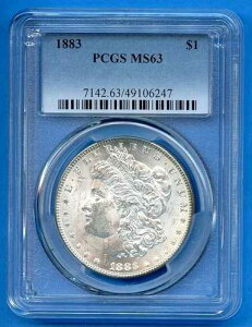 1883 P PCGS MS63 �����K����� 1�h�� �č������ǔ��s �R�C�� 1883-P MS-63 �u���X�g�z���C�g