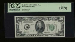 DBR 1934-C $20 FRN �j���[���[�N �I�[���h�o�b�N Fr. 2057-Bob PCGS 65 PPQ �V���A�� B43841115B