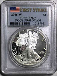 �A�����J 2006-W �V���o�[�C�[�O�� PCGS PR69DCAM 249-370