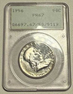 1956�N �t�����N���� �n�[�t�_���[ �v���[�t PCGS PF67 ���g���[ �Z�~�J���I