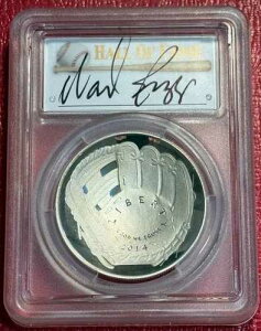 PCGS PR70DCAM 2014 P �V���o�[ 1�h�� - �싅�a������ �E�F�C�h�E�{�b�O�X ���M�T�C��