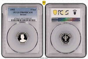 �u���l�C �V���o�[ �v���[�t 5 �Z�� �R�C�� 1993 �N KM#35b PCGS �O���[�f�B���O PR69 �g�b�v�|�b�v ??