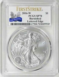 2016-W �V���o�[�C�[�O�� �o�[�j�b�V�����H ���^�[�h�G�b�W 30���N�L�O PCGS SP70 - �t�@�[�X�g�X�g���C�N