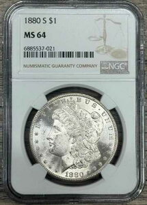 1880�N S ���[�K����� $1 NGC MS 64�A���i���R�C��