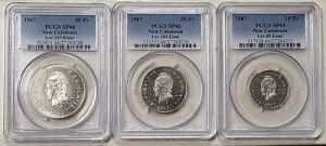 �j���[�J���h�j�A 1967 50/20/10F �G�b�T�C PCGS66/66/64