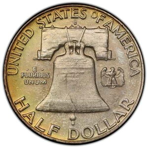 1958�N D �t�����N���� �V���o�[ �n�[�t�h�� PCGS MS66 ���C�g���C���{�[�g�[���R�C��