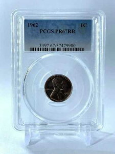 PR67RB 1962�N ���b�h�u���E�� �����J�[�� �y�j�[ PCGS �O���[�h 1�Z���g �v���[�t�R�C�� ���Ɋ󏭂�1�Z���g