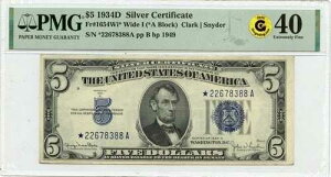 1934D 5�h���⌔ ���C�hI Fr# 1654Wi* PMG EF40 GCC�S�[���h