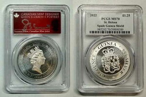 2022�N 1.25 �X�y�[�h �M�j�A �V�[���h PCGS MS70 �X�[�U���E�u�����g���M�T�C��