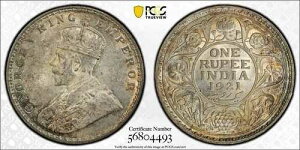 �C�M���X�̃C���h 1921�N �{���x�C��� ���s�[ PCGS MS 64 �ɏ�g�[�� ������