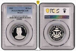 �u���l�C �V���o�[ �v���[�t 50 �Z�� �R�C�� 1993 �N KM#38a PCGS �O���[�f�B���O PR69 �g�b�v�|�b�v ??