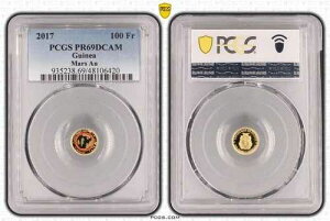 �M�j�A���� 1000�t���� �v���[�t�R�C�� 2017�N KM#84 �ΐ��f�� PCGS PR69 �g�b�v ??
