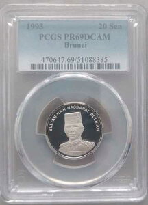 �u���l�C �v���[�t 20 �Z�� ��� 1993 �N KM#37a PCGS �O���[�f�B���O PR69 �g�b�v�|�b�v ??
