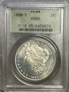 1880�N S ���[�K����� 1�h�� PCGS MS 65 BX10-10
