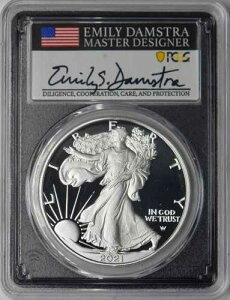 2021-W T2 �A�����J�� �V���o�[ �C�[�O�� PCGS PR70DCAM FDOI �G�~���[�E�_���X�g�� ?COINGIANTS?