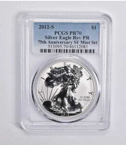 PR70 REV 2012-S �A�����J���V���o�[�C�[�O�� 75���N�L�O SF�~���g�Z�b�g PCGS