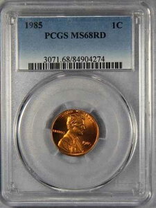 1985�N �����J�[���L�O�� �Z���g�y�j�[ PCGS MS68 RD 1�Z���g