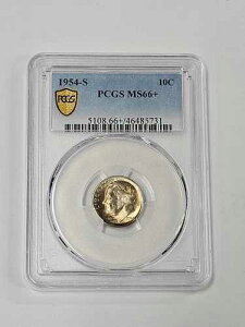 1954�N 10�Z���g PCGS MS66+ �T���t�����V�X�R �g�[�� ���[�Y�x���g �_�C��