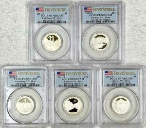 2011 S �v���[�t �V���o�[ �N�H�[�^�[�Z�b�g ATB PCGS PR70DCAM �t�@�[�X�g�X�g���C�N �t���b�O���x��