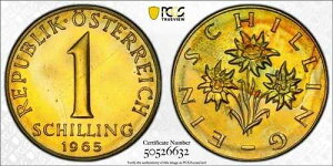 PR66 1965�N �I�[�X�g���A 1�V�����O�APCGS �g�D���[�r���[ ���C���{�[�g�[�� �\���g�b�v�|�b�v