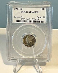 1937�N�� �}�[�L�����[�V���o�[�_�C�� PCGS MS66FB �������F��