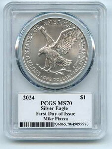 2024�N 1�h�� �A�����J�� �V���o�[ �C�[�O�� 1�I���X PCGS MS70 FDOI ���W�F���h �I�u ���C�t �}�C�N�E�s�A�b�c�@