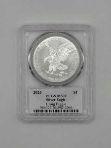 �N���C�O�E�r�W�I���M�T�C������ 2025 �A�����J���E�V���o�[�E�C�[�O�� PCGS MS70 ?? 1/35 ??