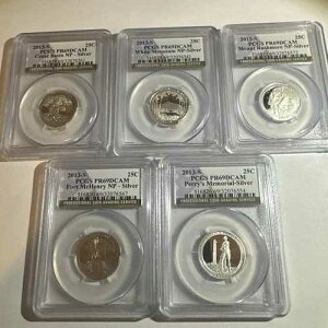 PCGS PR69DCAM 2013-S �N�H�[�^�[ NP 25�Z���g �V���o�[ 5���Z�b�g