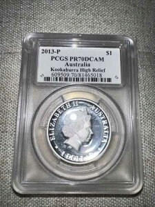 2013 -P PCGS PR 70DCAM �I�[�X�g�����A �N�b�J�o�� �n�C�����[�t 1�h��