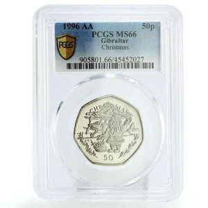 �W�u�����^�� 50�y���X �z���f�[ �N���X�}�X �T���^ ���t�@ MS66 PCGS CuNi �R�C�� 1996�N