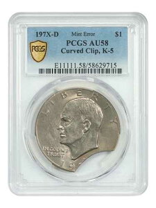 �~���g�G���[: 197X-D $1 PCGS AU58 (�J�[�u�N���b�v�AK-5) - Ike Dollar