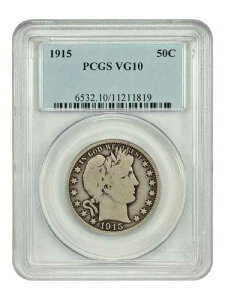 1915 50C PCGS VG10 - �o�[�o�[�n�[�t�_���[ - �L�[�A�ᒒ���N