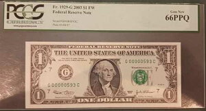 �G���[�m�[�g PCGS 66PPQ GEM 2003 �O�ʏ㕔/�E���ʂ̈ʒu������Ă��܂� F. R. N. #G00000593C