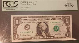 �G���[�m�[�g PCGS 66PPQ GEM 2003 �O�ʏ㕔/�E���ʂ̈ʒu������Ă��܂� F. R. N. #G00000597C