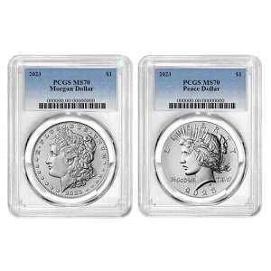 2023�N 1�h�� �����K�����s�[�X��� 2���Z�b�g PCGS MS70 �u���[���x��