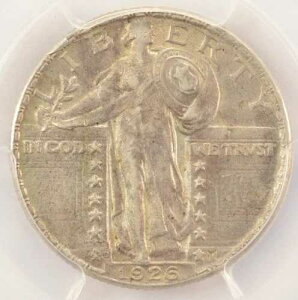 1926-D 25�Z���g �X�^���f�B���O�N�H�[�^�[ �J�b�h �I�o�[�X �_�C�u���C�N K-11 PCGS AU58