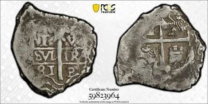 1681 PV �|�g�V �J�����X II �R�u ���A�� KM-23; CAL-272�A2.64 �O���� PCGS VF-30